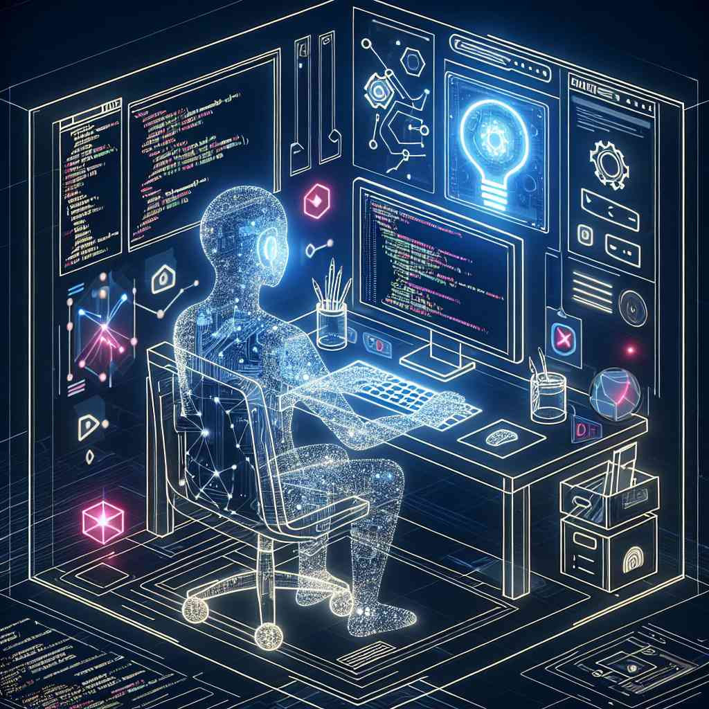 AI assistant generating code snippets in a developer’s code editor interface.